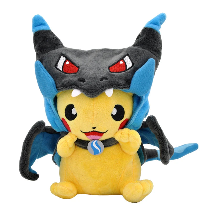 Peluche Pikachu déguisé en Dracaufeu X
