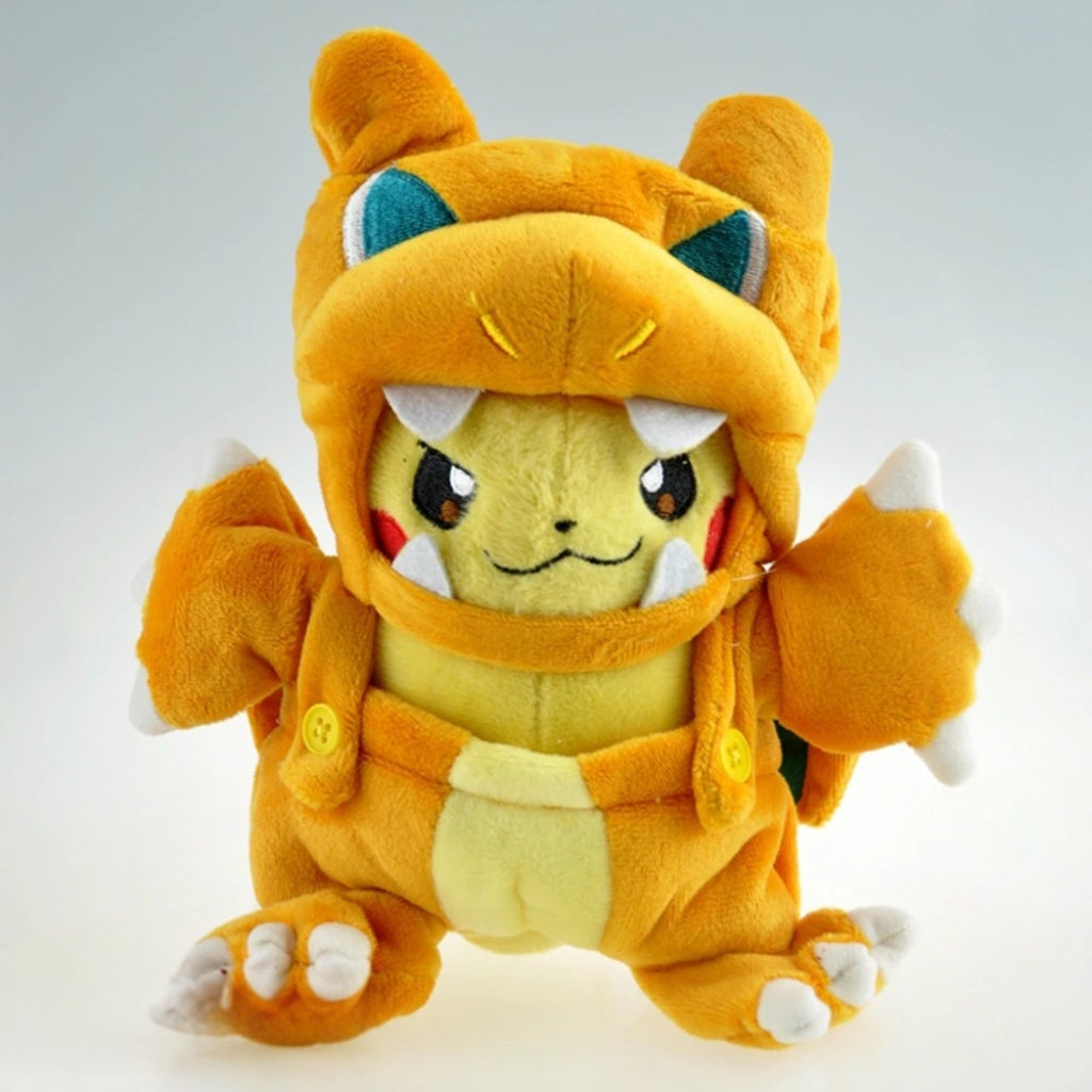 Peluche Pikachu déguisé en Dracaufeu