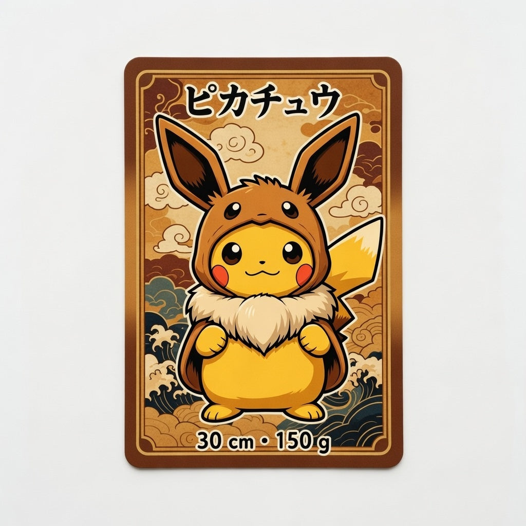 Peluche Pikachu déguisé en Evoli