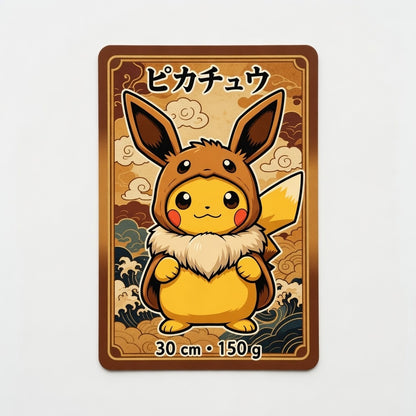 Peluche Pikachu déguisé en Evoli