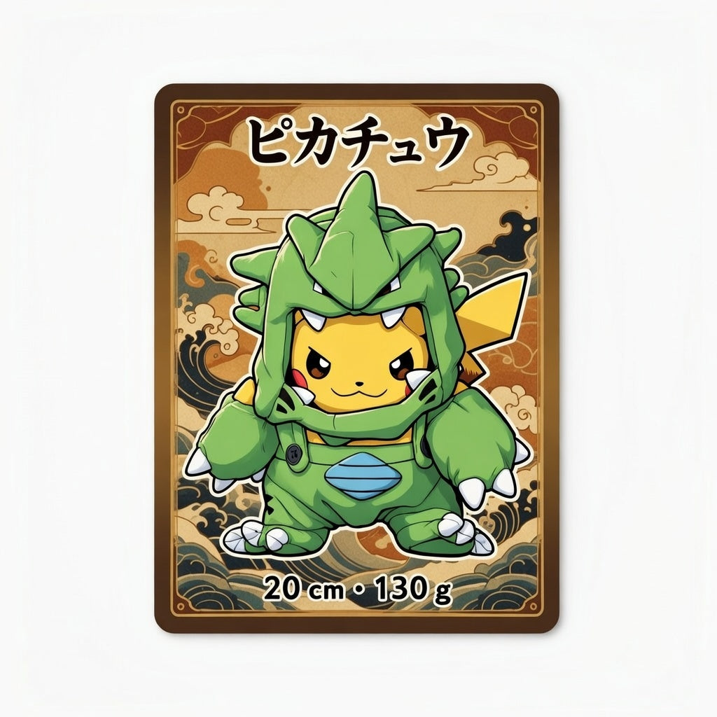 Peluche Pikachu déguisé en Tyranocif