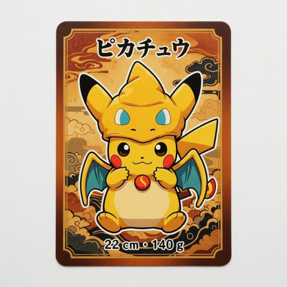 Pikachu déguisé en Mega Dracaufeu Y