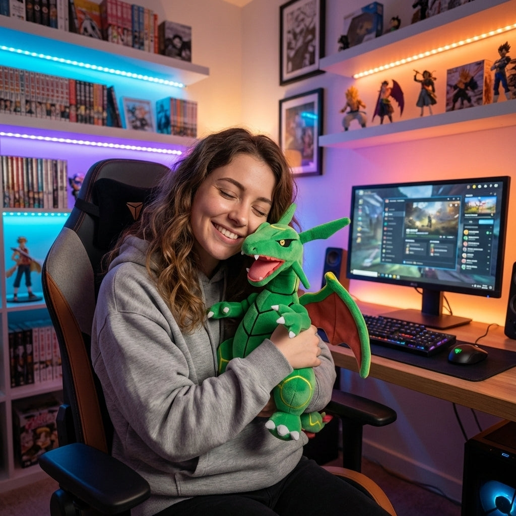 Peluche Dracaufeu mode Rayquaza