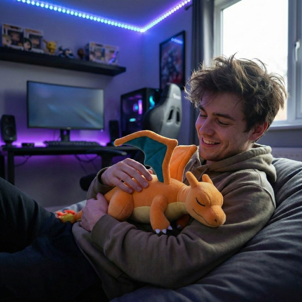 Peluche Dracaufeu endormit