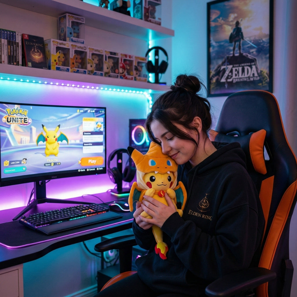 Pikachu déguisé en Mega Dracaufeu Y