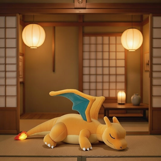 Peluche Dracaufeu endormit