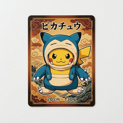 Peluche Pikachu déguisé en Ronflex