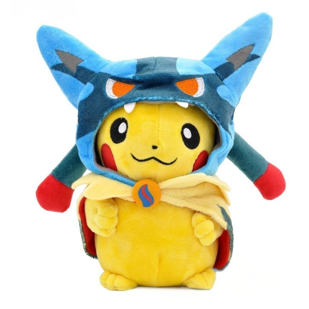 Peluche Pikachu déguisé en Lucario